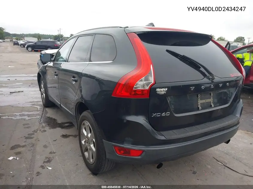 2013 Volvo Xc60 3.2/3.2 Platinum/3.2 Premier/3.2 Premier Plus VIN: YV4940DL0D2434247 Lot: 45545538