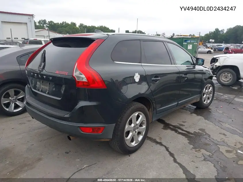 2013 Volvo Xc60 3.2/3.2 Platinum/3.2 Premier/3.2 Premier Plus VIN: YV4940DL0D2434247 Lot: 45545538