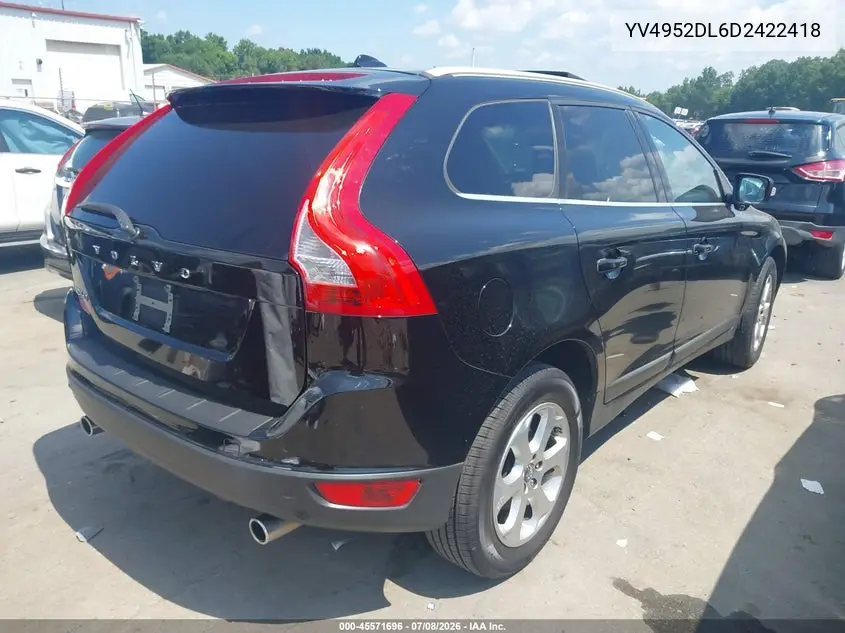 2013 Volvo Xc60 3.2 Premier VIN: YV4952DL6D2422418 Lot: 45571696