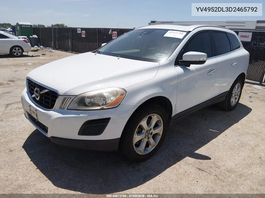 2013 Volvo Xc60 3.2 VIN: YV4952DL3D2465792 Lot: 45572794