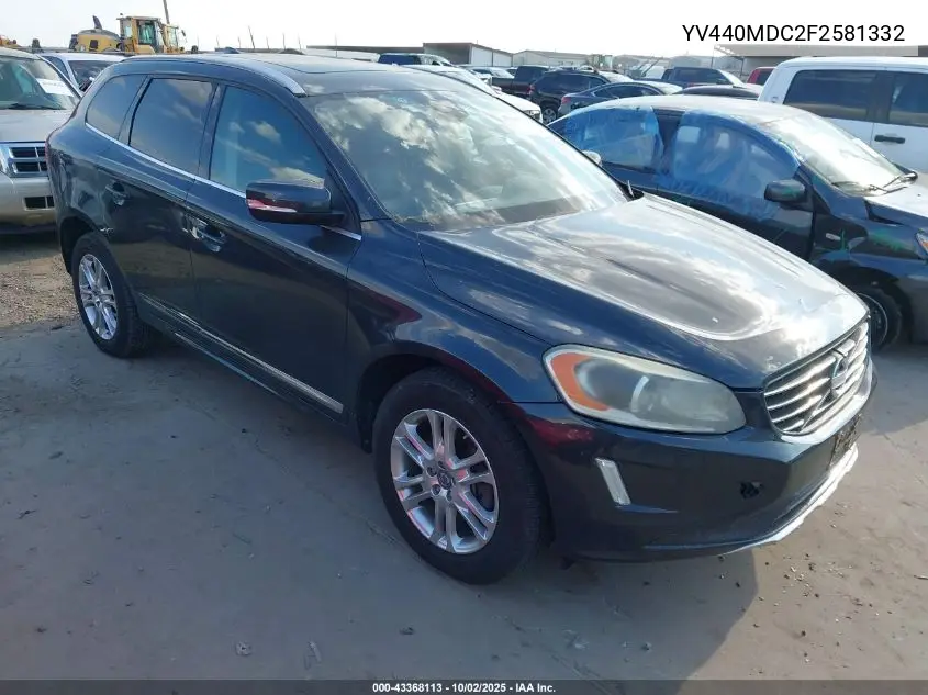 YV440MDC2F2581332 2015 Volvo Xc60 T5 Premier Plus