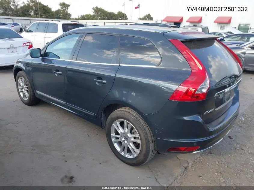 YV440MDC2F2581332 2015 Volvo Xc60 T5 Premier Plus
