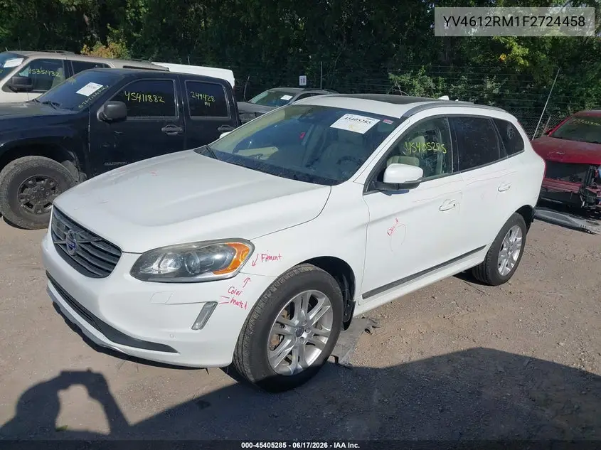 2015 Volvo Xc60 T5 Platinum VIN: YV4612RM1F2724458 Lot: 45405285