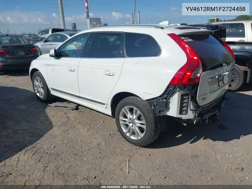 2015 Volvo Xc60 T5 Platinum VIN: YV4612RM1F2724458 Lot: 45405285