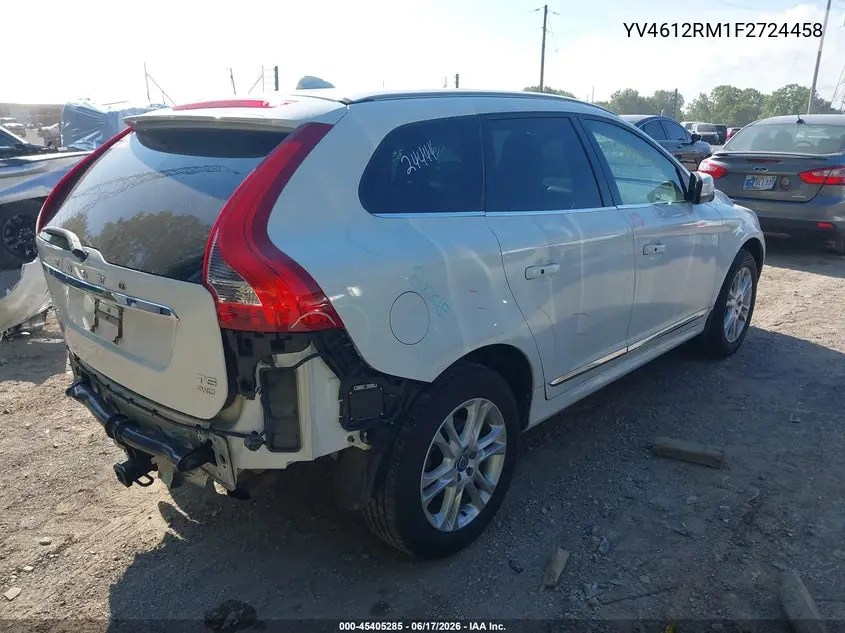 2015 Volvo Xc60 T5 Platinum VIN: YV4612RM1F2724458 Lot: 45405285