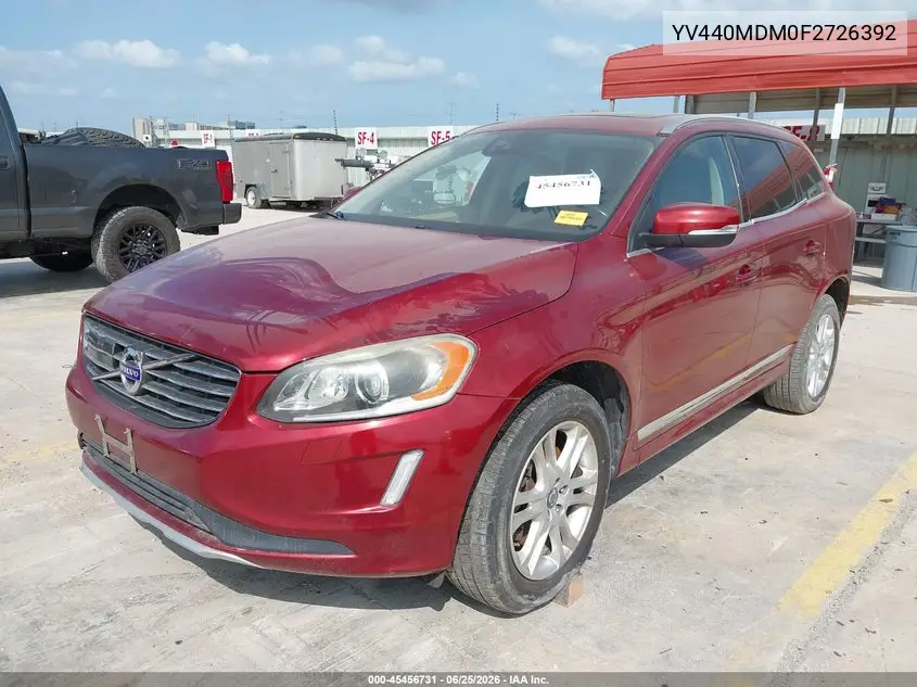2015 Volvo Xc60 T5 Platinum VIN: YV440MDM0F2726392 Lot: 45456731