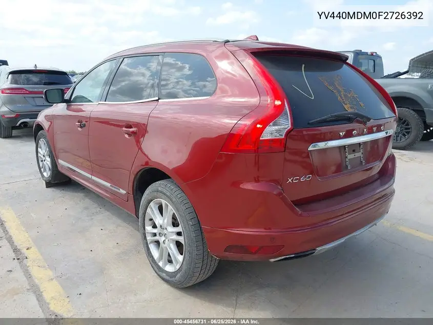 2015 Volvo Xc60 T5 Platinum VIN: YV440MDM0F2726392 Lot: 45456731