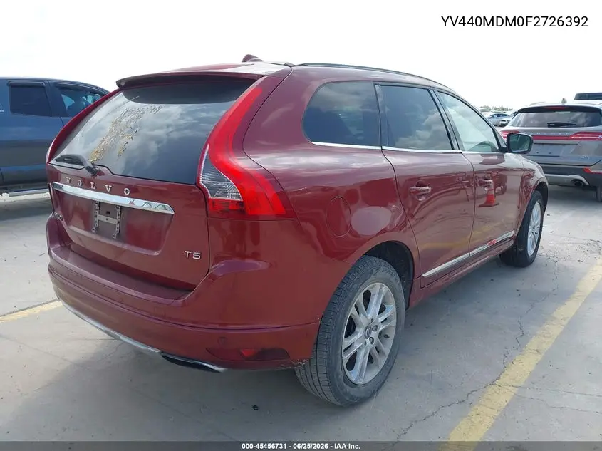 2015 Volvo Xc60 T5 Platinum VIN: YV440MDM0F2726392 Lot: 45456731