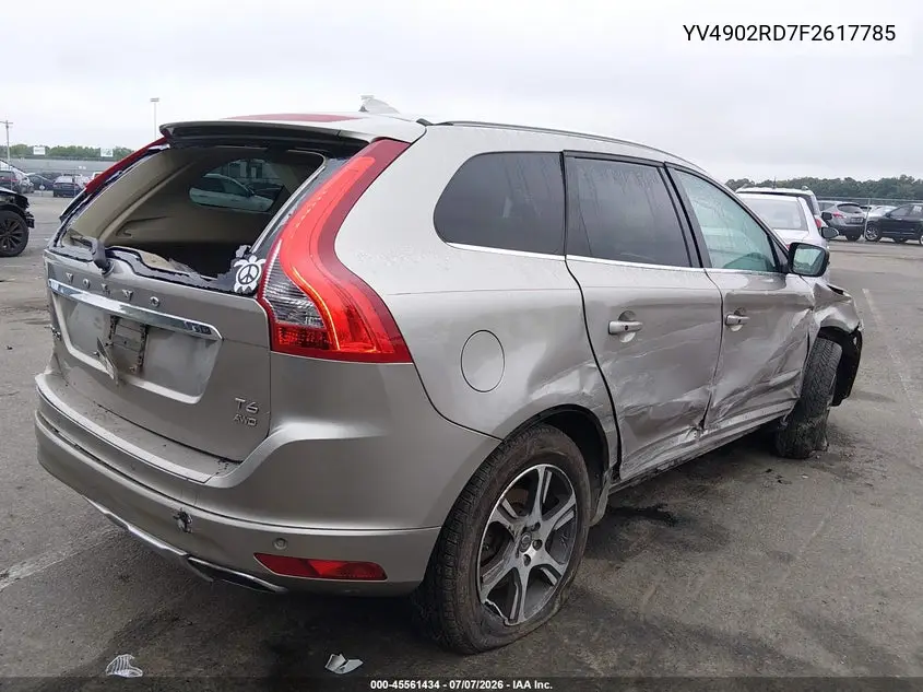 2015 Volvo Xc60 T6 Platinum VIN: YV4902RD7F2617785 Lot: 45561434