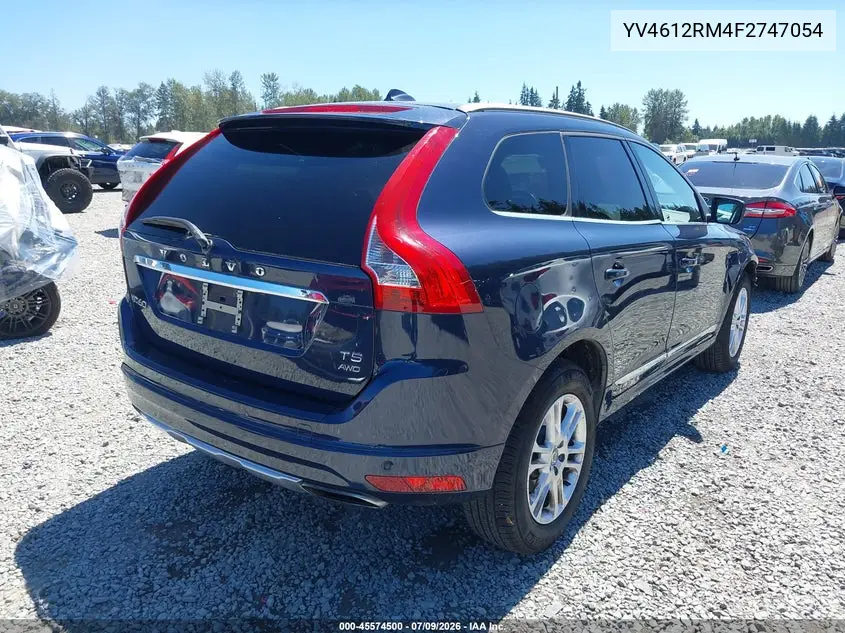 2015 Volvo Xc60 T5 Platinum VIN: YV4612RM4F2747054 Lot: 45574500