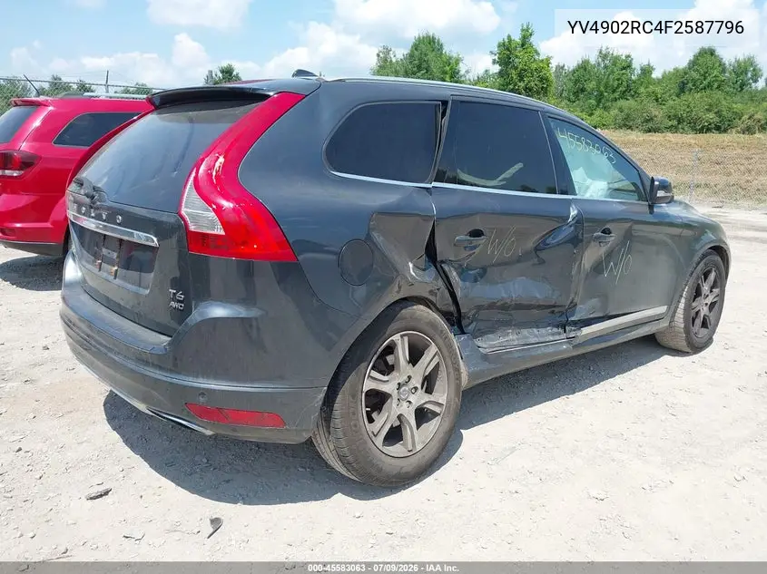2015 Volvo Xc60 T6 Premier Plus VIN: YV4902RC4F2587796 Lot: 45583063