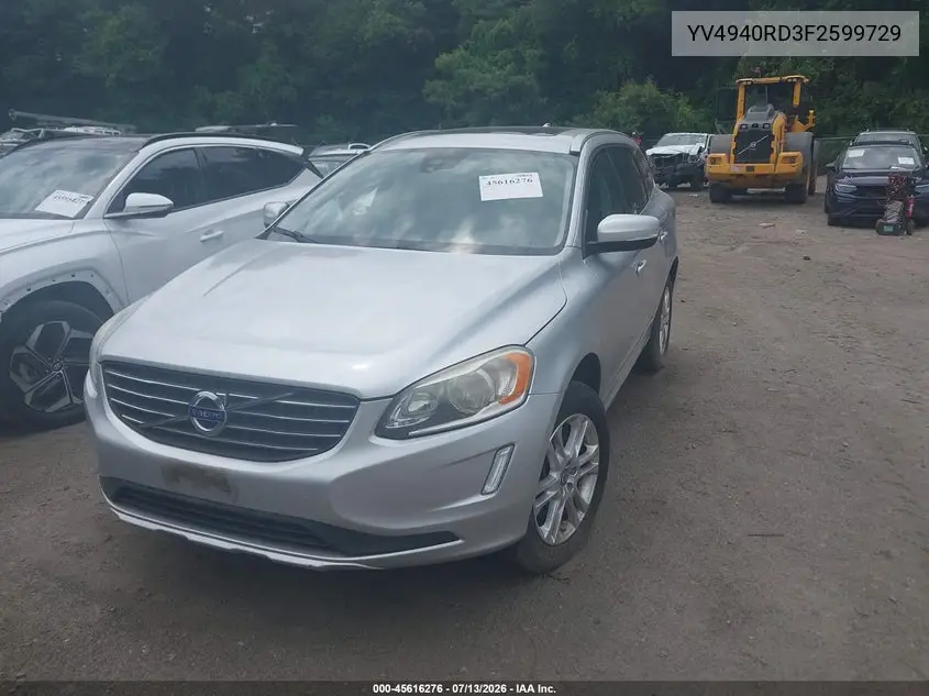 2015 Volvo Xc60 3.2 Platinum VIN: YV4940RD3F2599729 Lot: 45616276