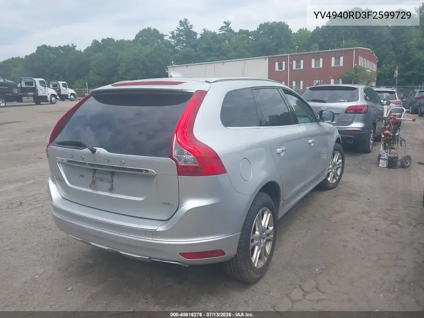 2015 Volvo Xc60 3.2 Platinum VIN: YV4940RD3F2599729 Lot: 45616276