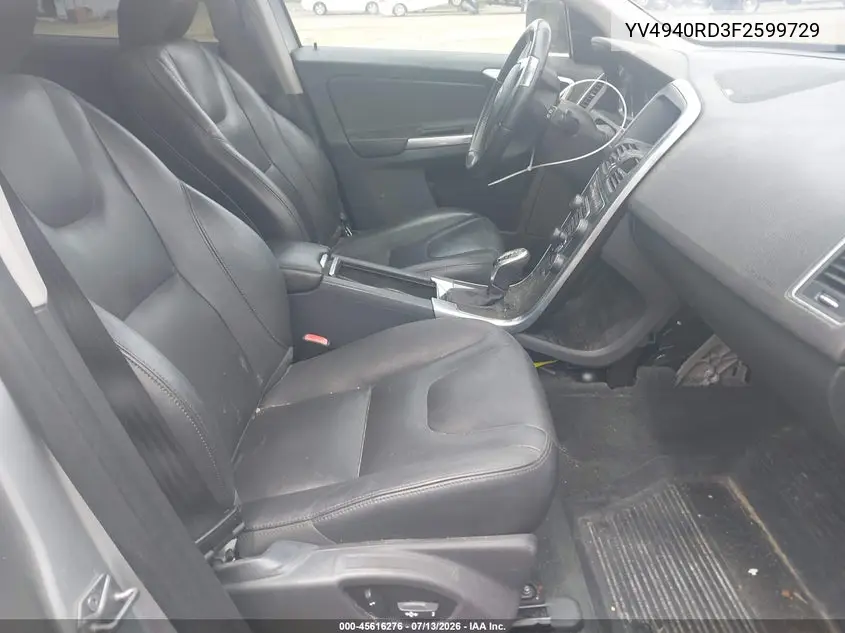 2015 Volvo Xc60 3.2 Platinum VIN: YV4940RD3F2599729 Lot: 45616276