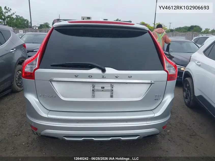 2016 Volvo Xc60 T5 VIN: YV4612RK1G2906693 Lot: 12640242