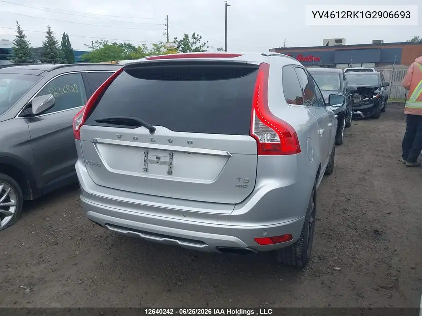 2016 Volvo Xc60 T5 VIN: YV4612RK1G2906693 Lot: 12640242