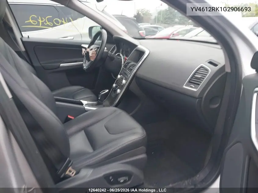 2016 Volvo Xc60 T5 VIN: YV4612RK1G2906693 Lot: 12640242