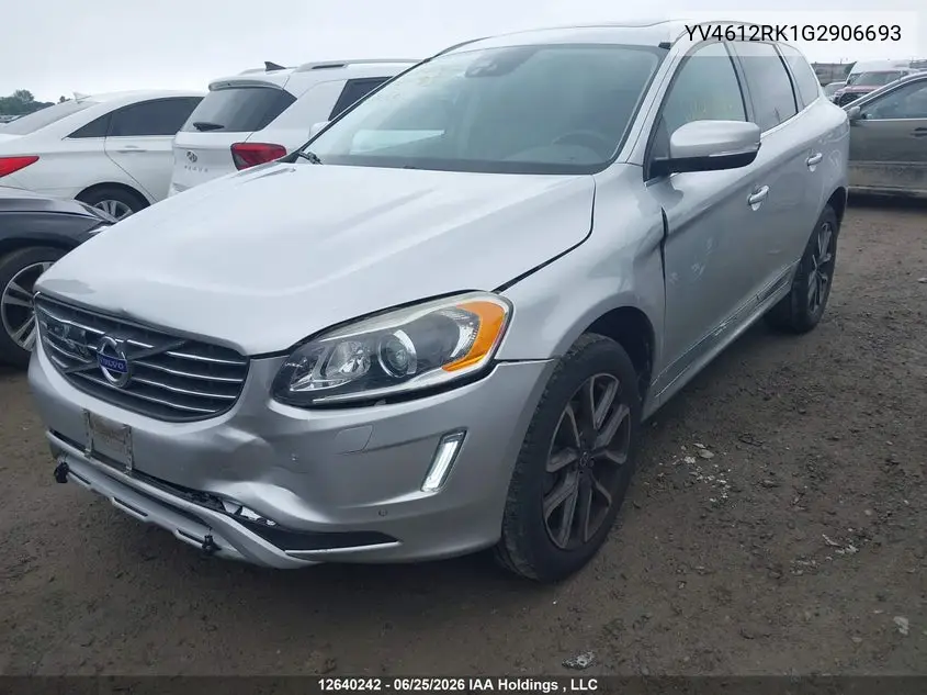 2016 Volvo Xc60 T5 VIN: YV4612RK1G2906693 Lot: 12640242
