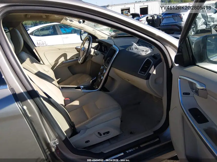 2016 Volvo Xc60 T5 Premier VIN: YV4612RK2G2805498 Lot: 45454555