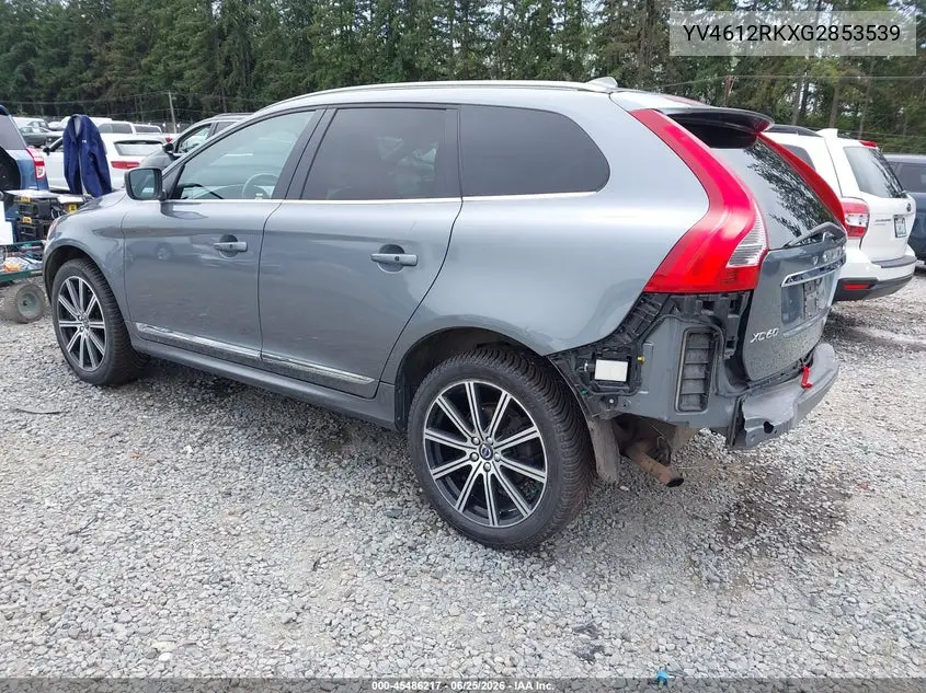 2016 Volvo Xc60 T5 Premier VIN: YV4612RKXG2853539 Lot: 45486217