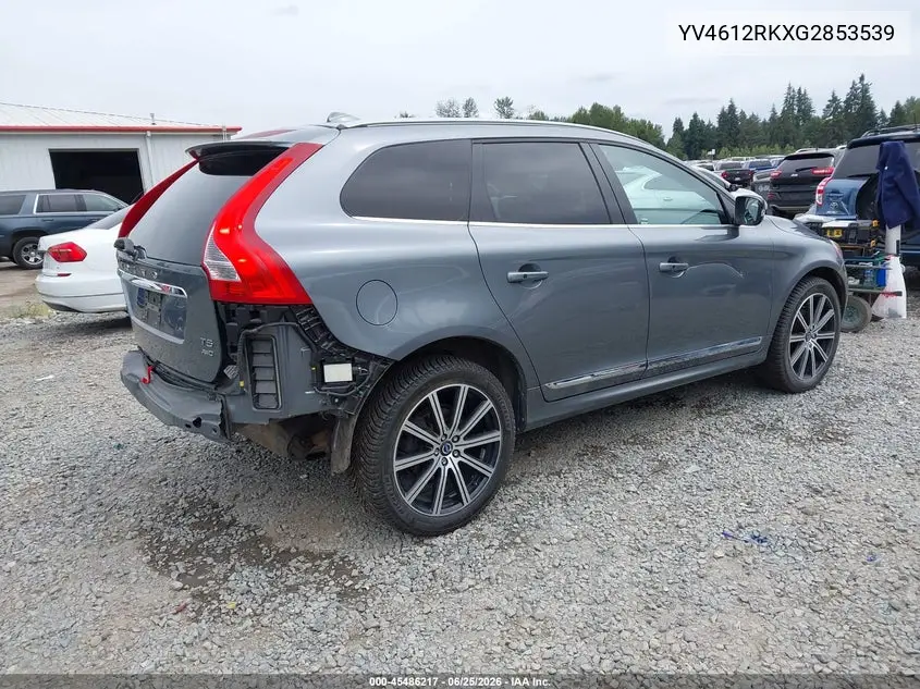 2016 Volvo Xc60 T5 Premier VIN: YV4612RKXG2853539 Lot: 45486217