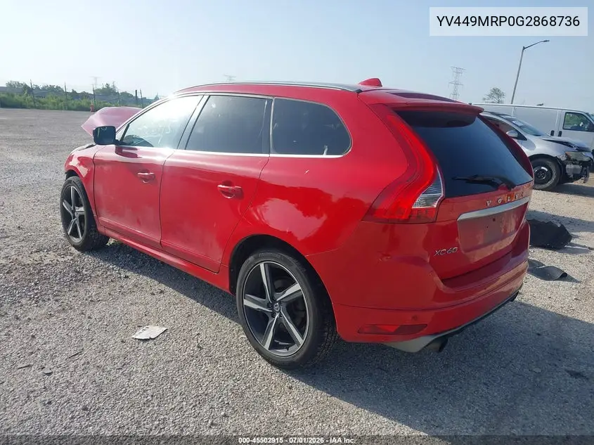 2016 Volvo Xc60 T6 Drive-E R-Design VIN: YV449MRP0G2868736 Lot: 45502915
