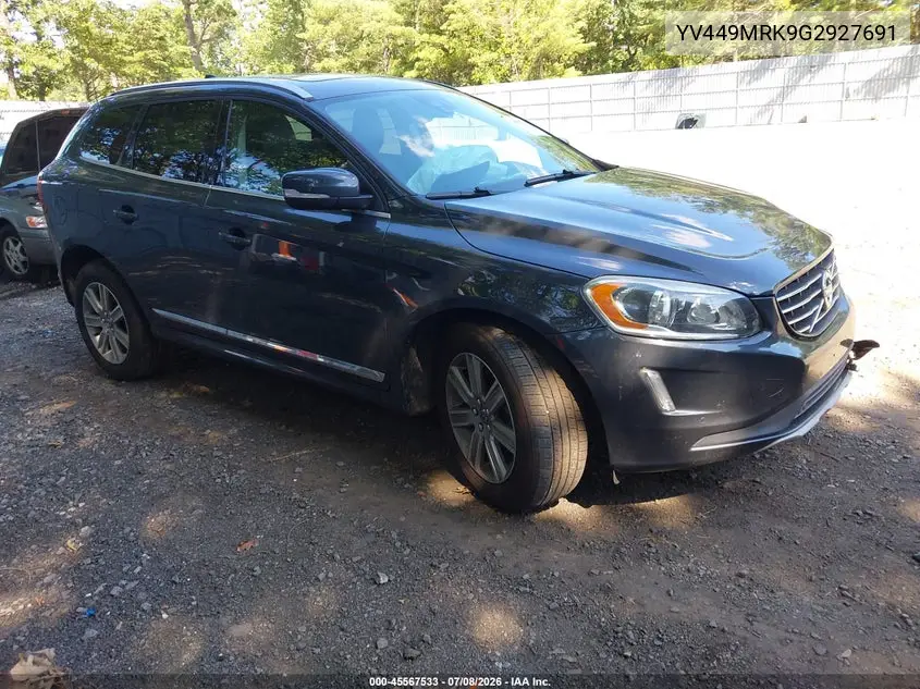 2016 Volvo Xc60 T6 Drive-E VIN: YV449MRK9G2927691 Lot: 45567533