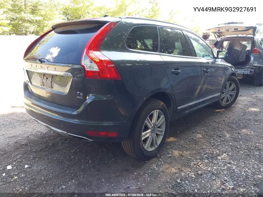 2016 Volvo Xc60 T6 Drive-E VIN: YV449MRK9G2927691 Lot: 45567533