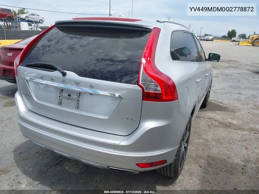 2016 Volvo Xc60 T6 Drive-E Platinum VIN: YV449MDM0G2778872 Lot: 45590934