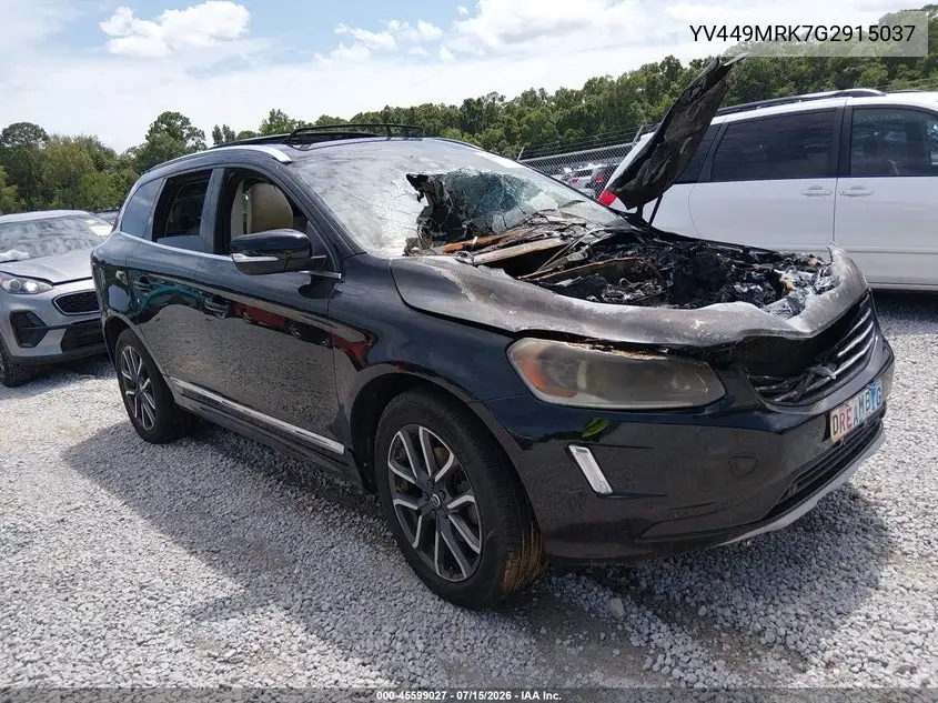 2016 Volvo Xc60 T6 Drive-E VIN: YV449MRK7G2915037 Lot: 45599027