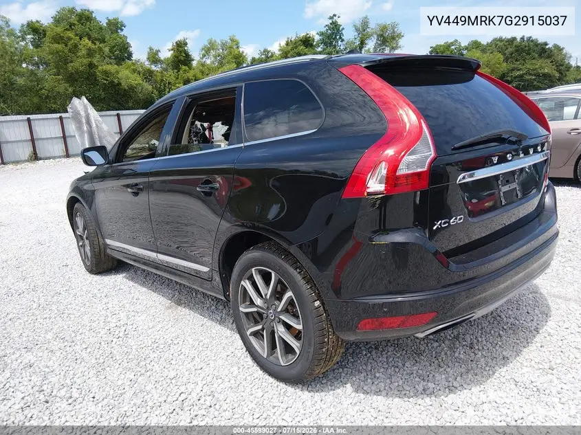 2016 Volvo Xc60 T6 Drive-E VIN: YV449MRK7G2915037 Lot: 45599027