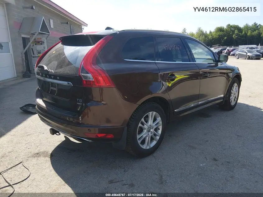 2016 Volvo Xc60 T5 Platinum VIN: YV4612RM6G2865415 Lot: 45648767