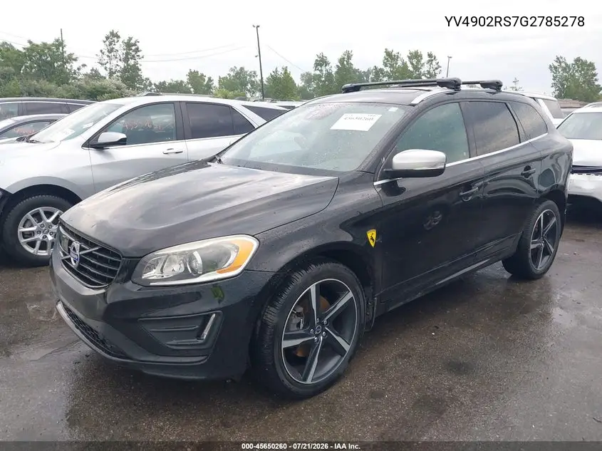 2016 Volvo Xc60 T6 R-Design Platinum VIN: YV4902RS7G2785278 Lot: 45650260