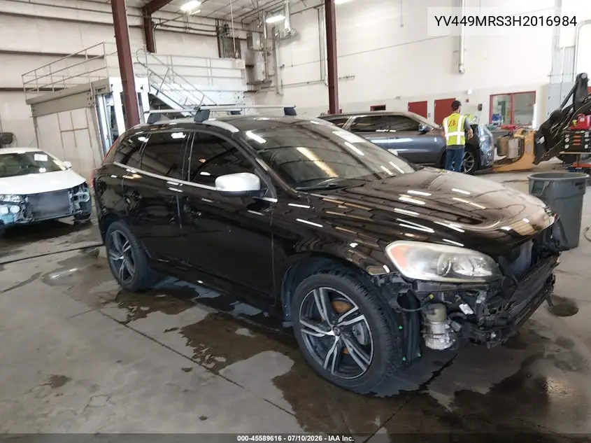 2017 Volvo Xc60 T6 R-Design VIN: YV449MRS3H2016984 Lot: 45589616