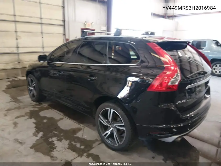2017 Volvo Xc60 T6 R-Design VIN: YV449MRS3H2016984 Lot: 45589616