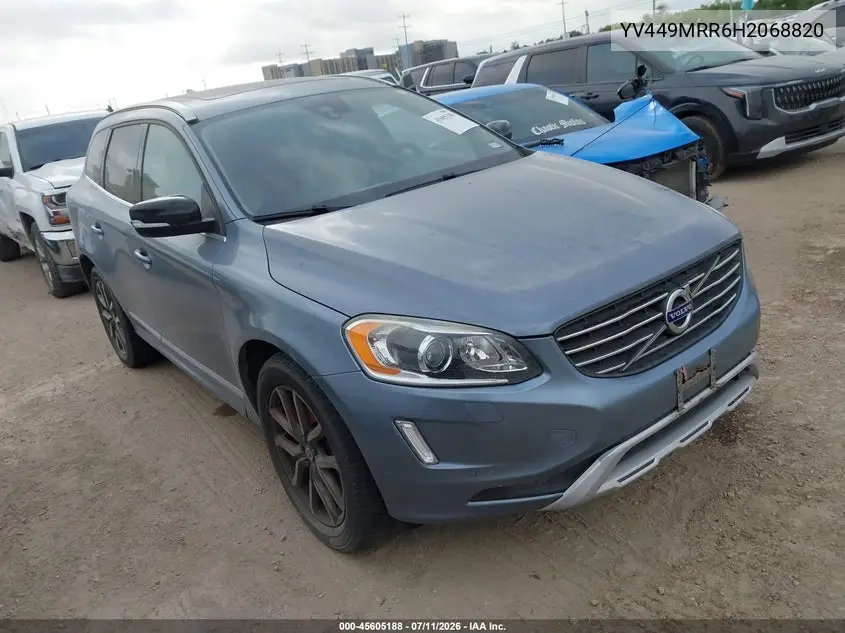 2017 Volvo Xc60 T6 Dynamic VIN: YV449MRR6H2068820 Lot: 45605188