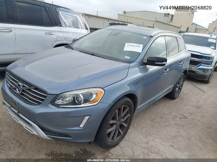 2017 Volvo Xc60 T6 Dynamic VIN: YV449MRR6H2068820 Lot: 45605188