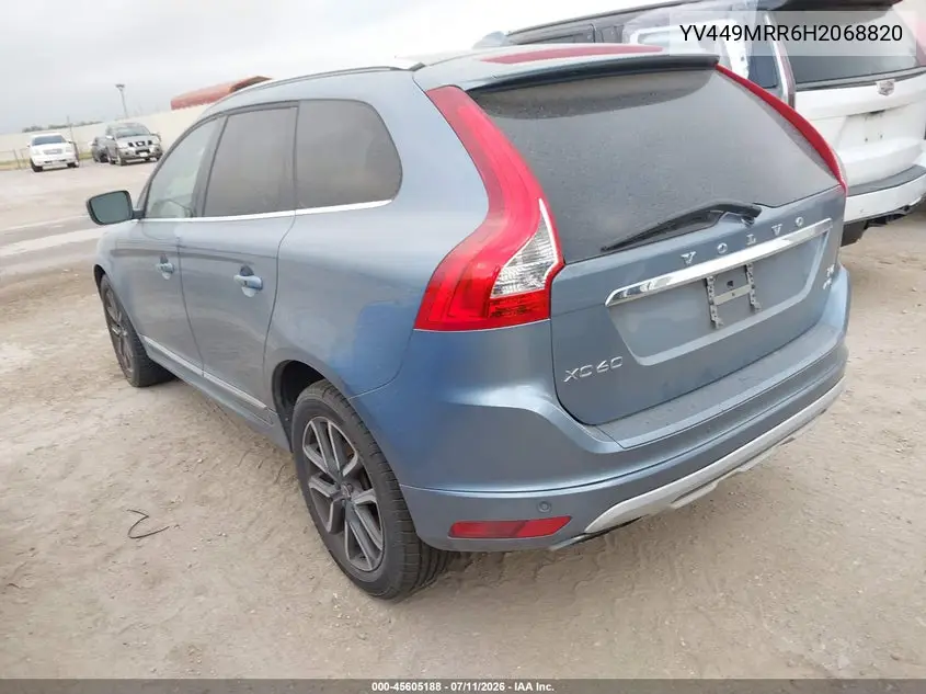 2017 Volvo Xc60 T6 Dynamic VIN: YV449MRR6H2068820 Lot: 45605188