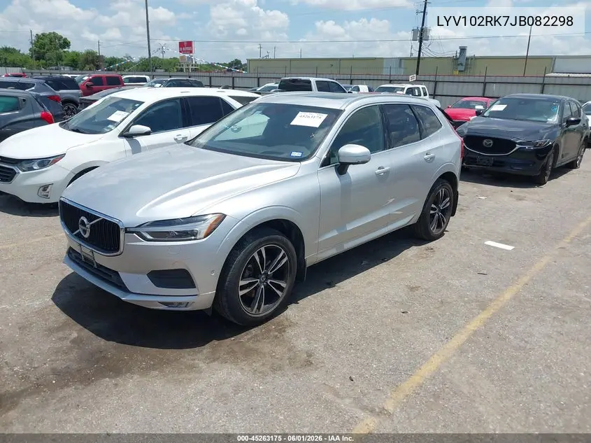 2018 Volvo Xc60 T5 Momentum VIN: LYV102RK7JB082298 Lot: 45263175