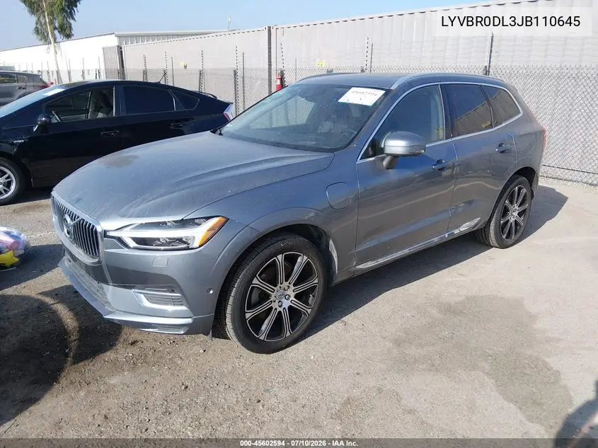 2018 Volvo Xc60 Hybrid T8 Inscription VIN: LYVBR0DL3JB110645 Lot: 45602594