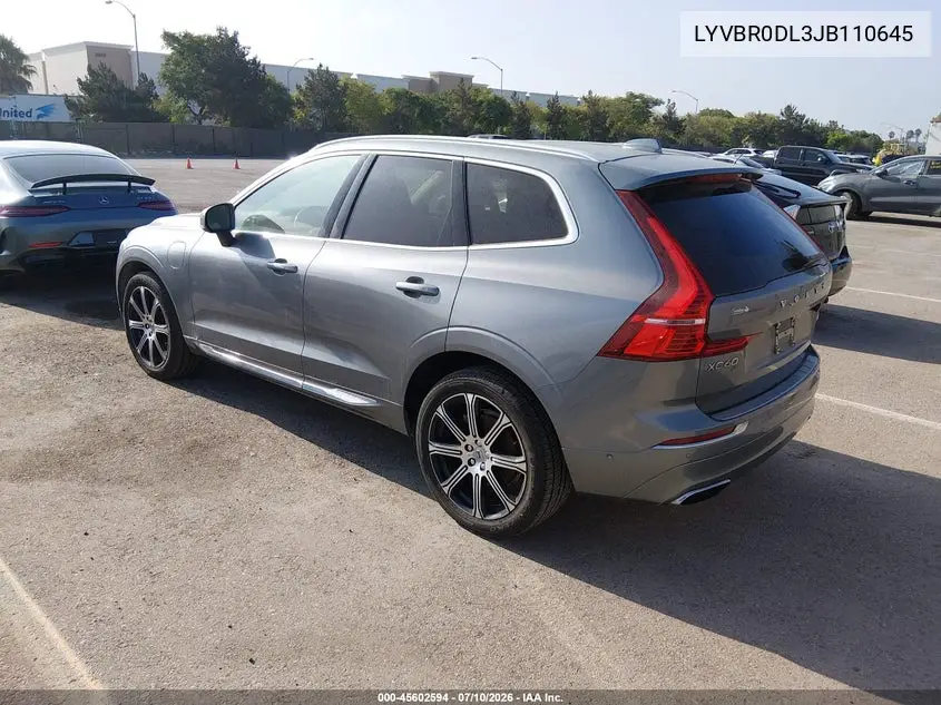 2018 Volvo Xc60 Hybrid T8 Inscription VIN: LYVBR0DL3JB110645 Lot: 45602594