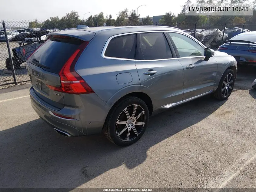 2018 Volvo Xc60 Hybrid T8 Inscription VIN: LYVBR0DL3JB110645 Lot: 45602594