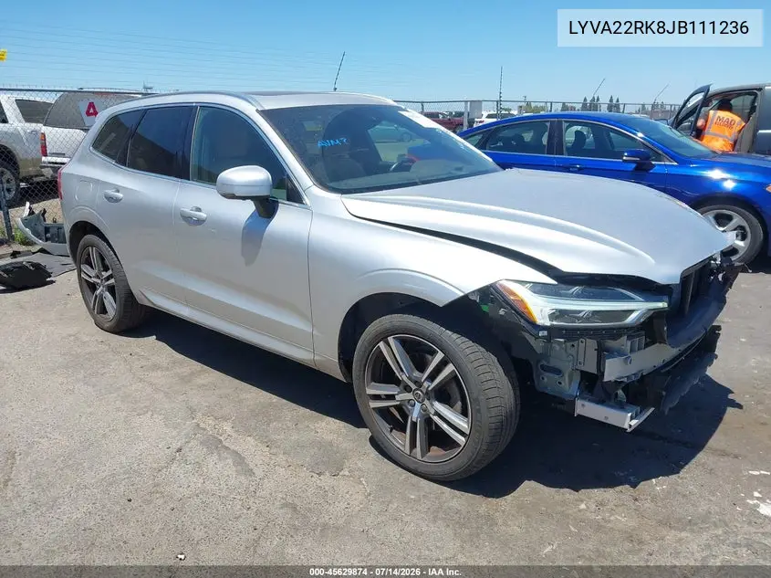 2018 Volvo Xc60 T6 Momentum VIN: LYVA22RK8JB111236 Lot: 45629874