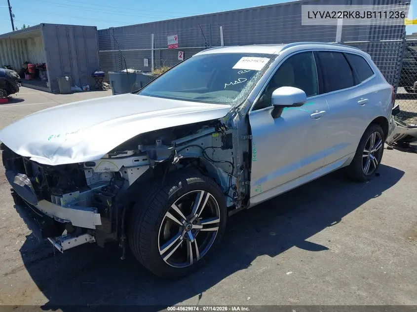 2018 Volvo Xc60 T6 Momentum VIN: LYVA22RK8JB111236 Lot: 45629874