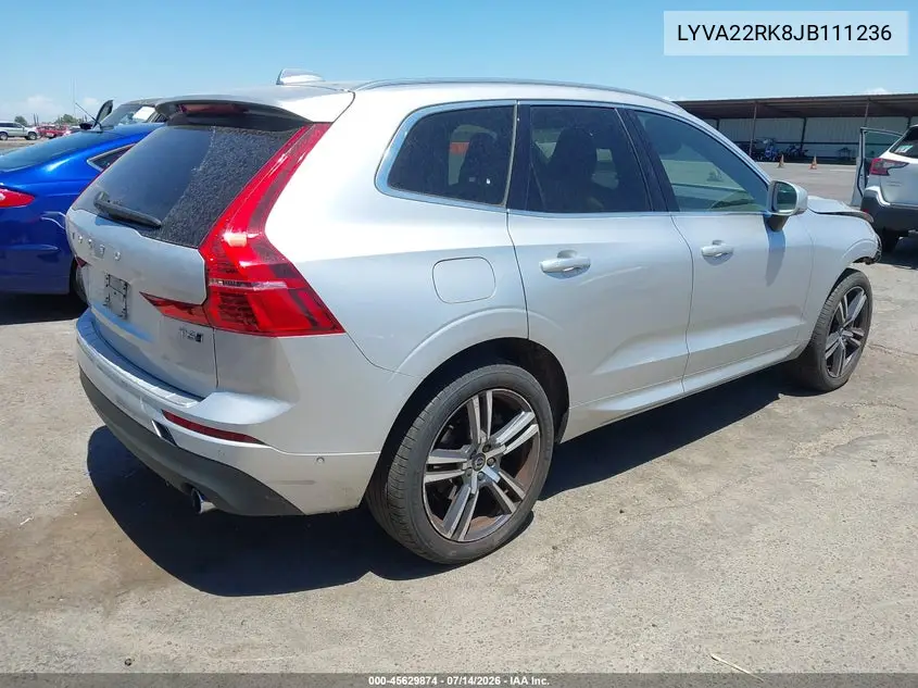 2018 Volvo Xc60 T6 Momentum VIN: LYVA22RK8JB111236 Lot: 45629874
