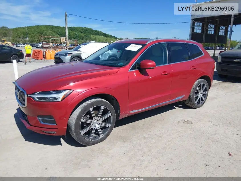 2019 Volvo Xc60 T5 Inscription VIN: LYV102RL6KB296905 Lot: 45231367