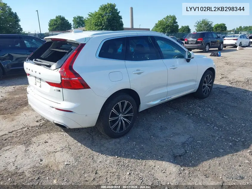 2019 Volvo Xc60 T5 Inscription VIN: LYV102RL2KB298344 Lot: 45383516