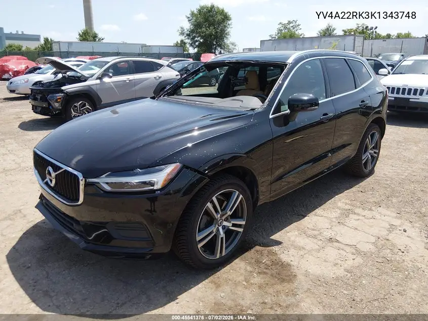 2019 Volvo Xc60 T6 Momentum VIN: YV4A22RK3K1343748 Lot: 45541376