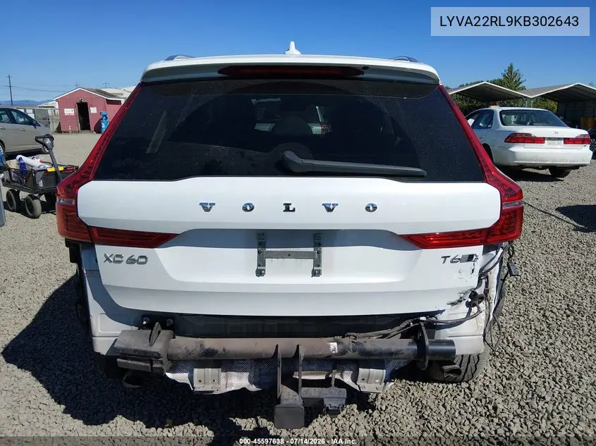 2019 Volvo Xc60 T6 Inscription VIN: LYVA22RL9KB302643 Lot: 45597638