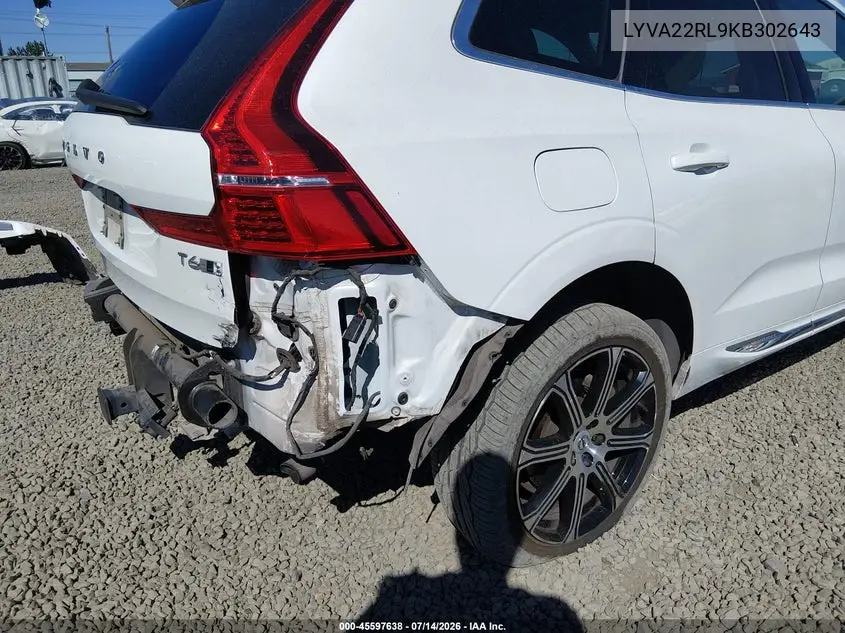 2019 Volvo Xc60 T6 Inscription VIN: LYVA22RL9KB302643 Lot: 45597638